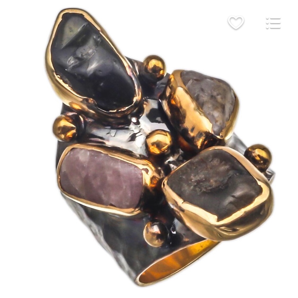 Tourmaline and silver ring